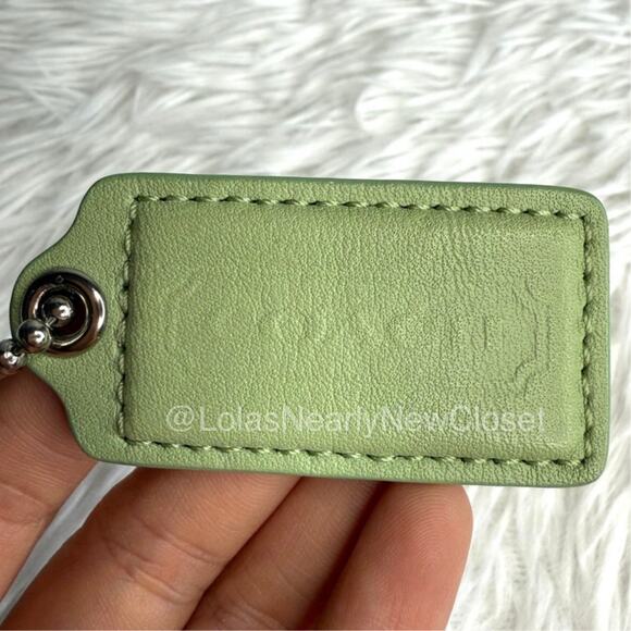 Coach Handbags - 2.5" COACH Pastel Green Fob Bag Charm Hang tag Hangtag